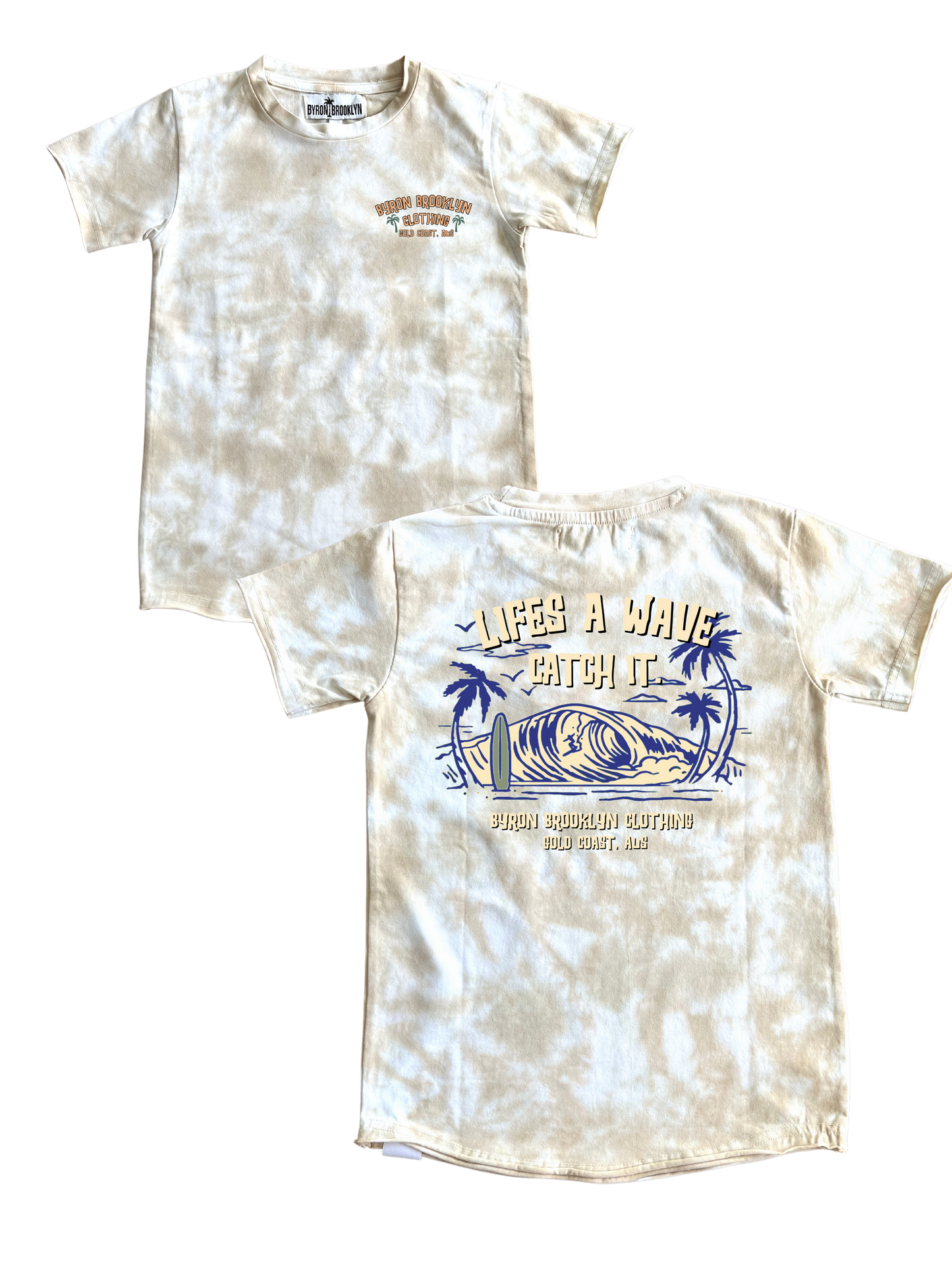 LIFES A WAVES CATCH IT (SANDY BEACH TIE DYE)